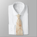 Corbata Elegante Boda Naranja quemado en Art Deco<br><div class="desc">Vintage Art Deco Naranja Quemado Elegante de nudo de boda</div>