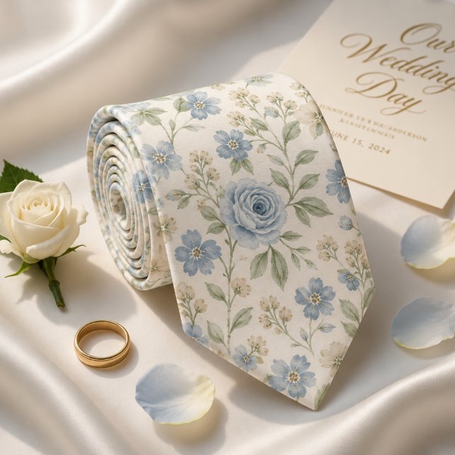 Corbata Elegante Boda Polvo Azul Pastel (Subido por el creador)