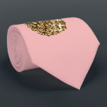 Corbata Elegante bonito de oro giratorio y piña rosa paste<br><div class="desc">Elegante y adorable piña de oro falso.</div>