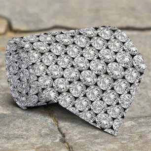 Corbata Elegante Brillante Glam Lujo Patrón de Cristal Dia