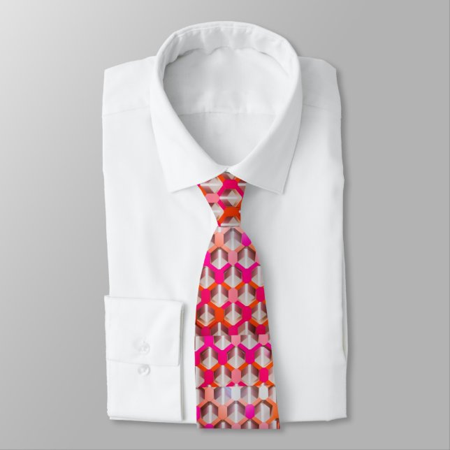 Corbata Elegante Canto Rosa (Atado)