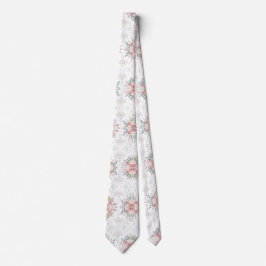 Corbata Elegante Canto Tribal Floral De Cuello