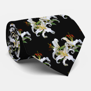 Corbata Elegante Casablanca White Oriental Lilies