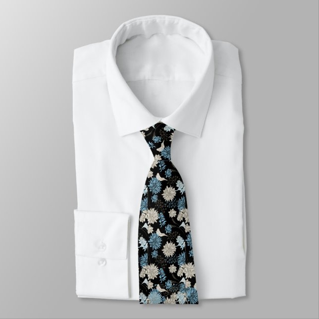 Corbata Elegante Chic Flor Silvestre Hombre  (Atado)