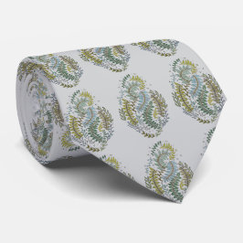 Corbata elegante con estampado de color verde