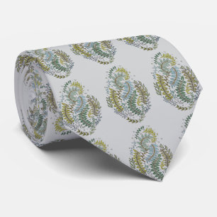 Corbata elegante con estampado de color verde