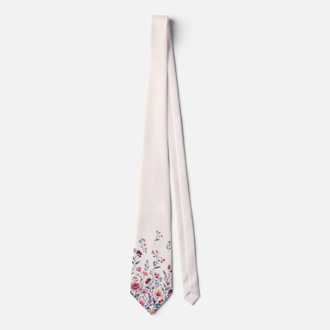 Corbata elegante con estampado floral (Anverso)