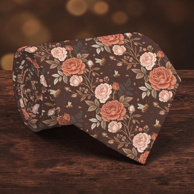 Corbata elegante con patrón de abeja personalizada (Subido por el creador)