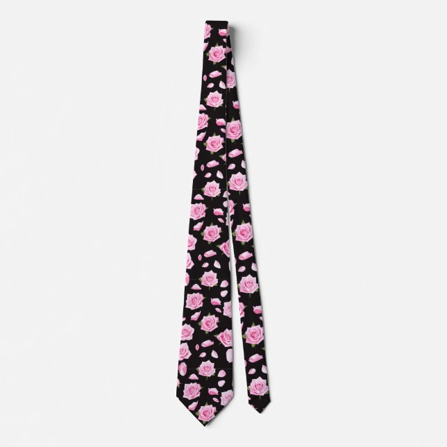 Corbata Elegante cordón de cuello de rosas y blancas (Anverso)