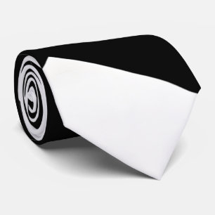 Corbata Elegante cuello geométrico negro y blanco
