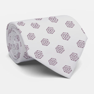 Corbata Elegante Dados Gris Borgoña Gris