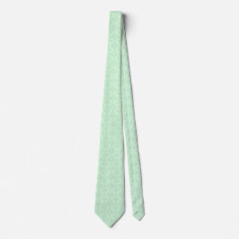Corbata Elegante Damasco floral de color verde menta 2