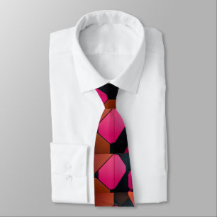Corbata Elegante de color rosa y marrón