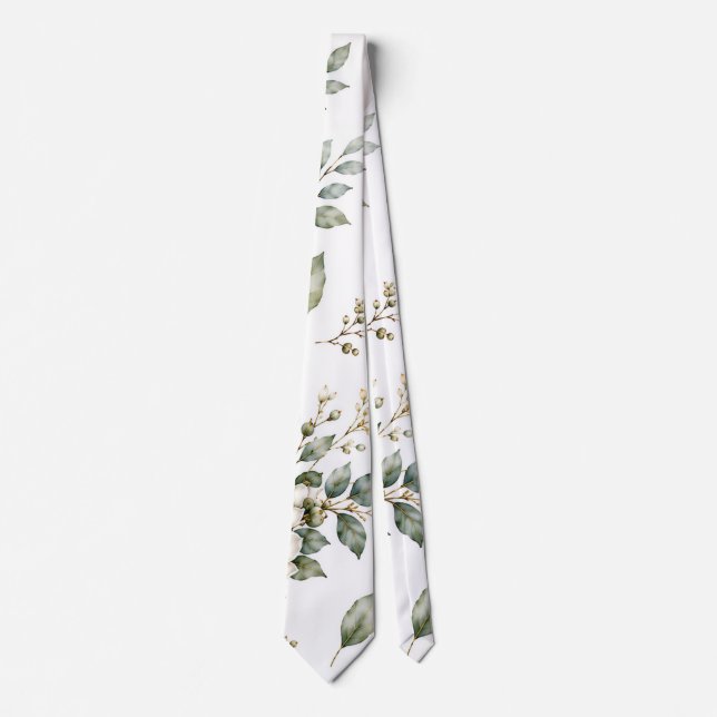 Corbata elegante de eucalipto botánico (Anverso)