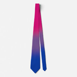 Corbata elegante de la bandera del orgullo bisexua