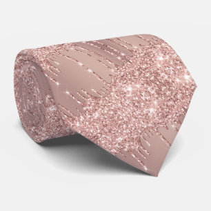 Corbata elegante de oro rosa