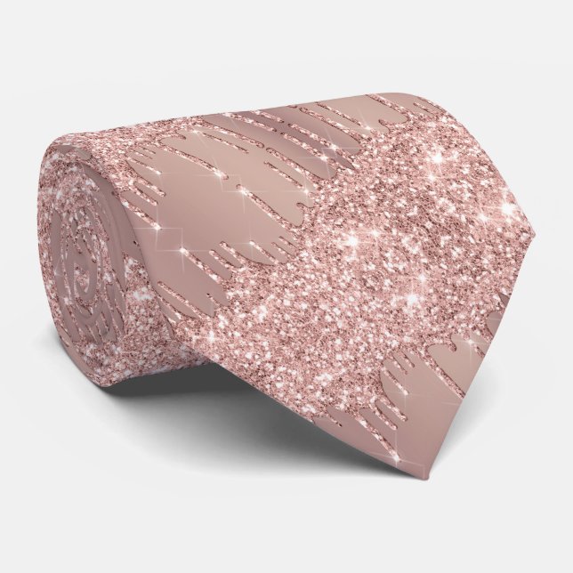 Corbata elegante de oro rosa (Enrollado)
