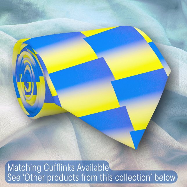 Corbata Elegante degradado azul y amarillo inspirado en Uc (Subido por el creador)