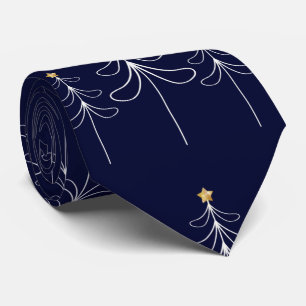 Corbata Elegante diseño minimalista de árbol de Navidad 