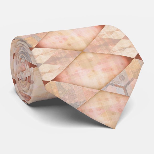 Corbata Elegante diseño Naranja Rhombus (Enrollado)