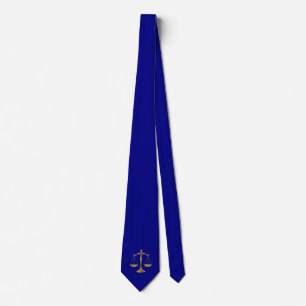 Corbata Elegante Dorado - Azul Marino Libra Zodiaco
