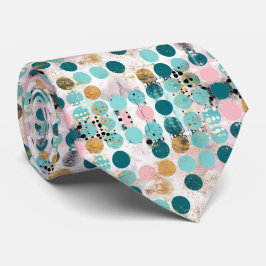 Corbata Elegante empate en rosa y turquesa