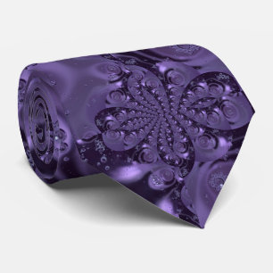 Corbata Elegante Espuma Líquida Real Púrpura