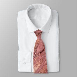 Corbata Elegante estilo moderno de cobre rosa dorado y má