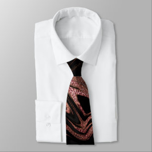 Corbata Elegante estilo moderno de mármol negro de cobre 