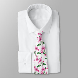 Corbata Elegante flor de cerezo rosa | Necktie