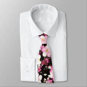 Corbata Elegante Floral de cerezo rosa