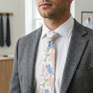 Corbata Elegante Floral Fresco Rosa Púrpura Gracia