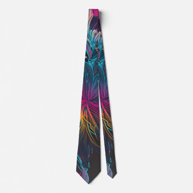 Corbata Elegante Floral multicolor | Necktie (Anverso)