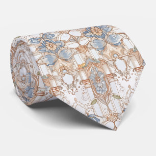 Corbata Elegante Floral Nouveau Vintage 