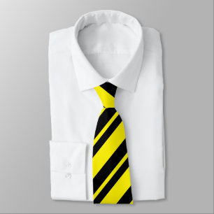 Corbata Elegante formal negro y amarillo a rayas
