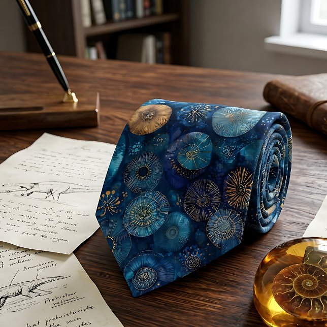 Corbata Elegante fósil de ammonite zafiro azul (Subido por el creador)