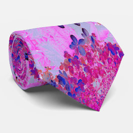 Corbata Elegante Fuchsia y Limelight Hydrangea Azul Oscuro