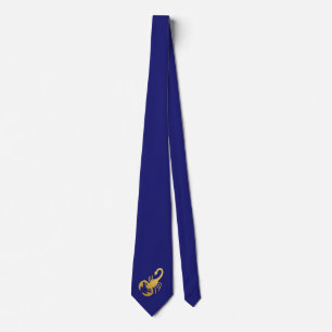 Corbata Elegante Golden - Blue Scorpio Zodiac