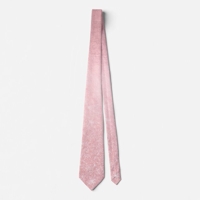 Corbata Elegante gradiente giratorio rosa rosa purpurina d (Anverso)