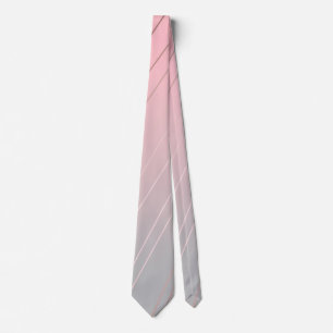 Corbata Elegante gradiente gris rosado patrón rosa oro