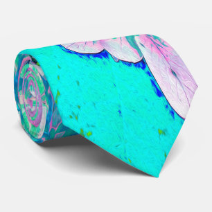 Corbata Elegante Hortensia Limelight Rosa y Azul
