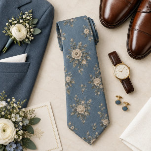 Corbata Elegante jardín botánico polvoriento azul de diner