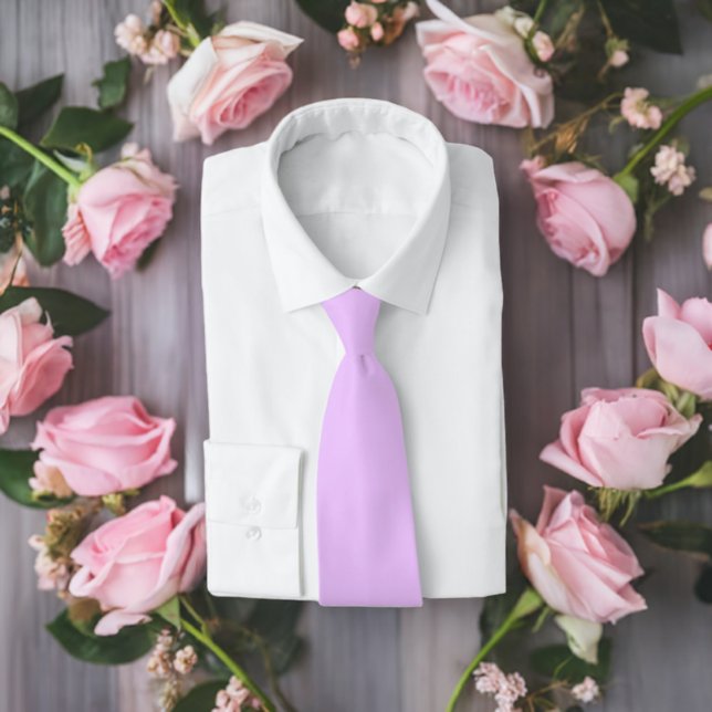 Corbata ELEGANTE LAVENDER TIE para elegantes habitaciones (Pink Lavender NeckTie on a blouse)