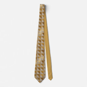 Corbata Elegante Lujoso Patrón Plateado Brillante Dorado