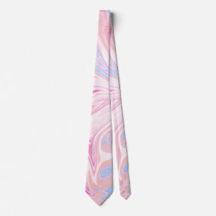 Corbata Elegante mármol naranja azul pastel