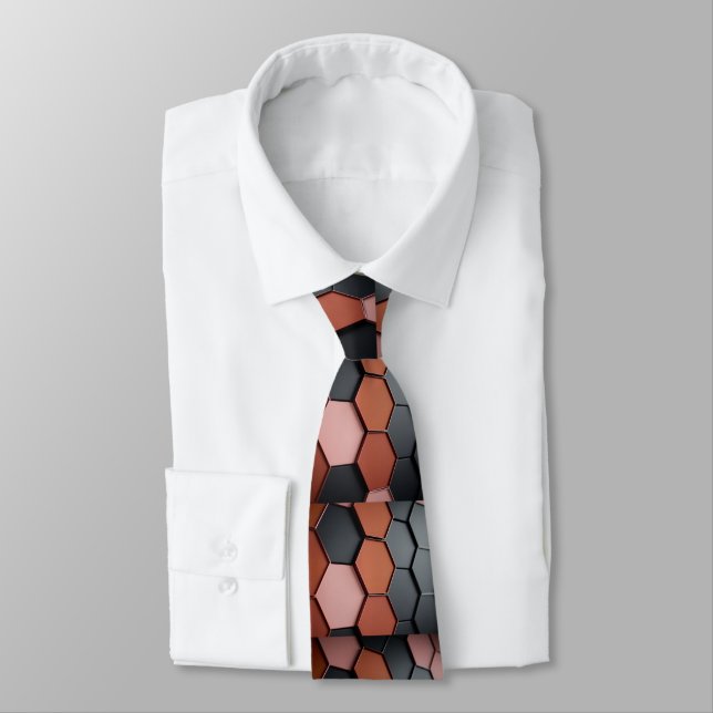 Corbata Elegante marrón y canto gris (Atado)