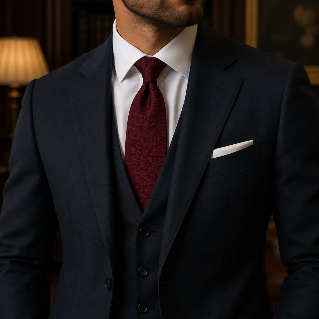 Corbata Elegante Merlot de Lujo Burgundy Profundo (Subido por el creador)