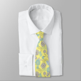 Corbata Elegante Moda Flor silvestre Cuello Amarillo