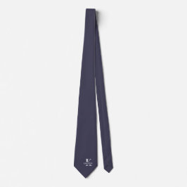 Corbata Elegante Monograma Gris Pizarra + Nombre
