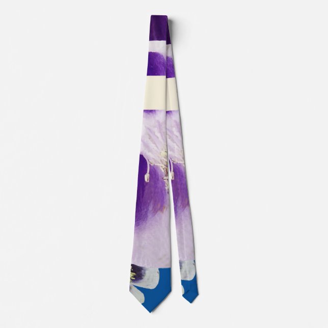 Corbata Elegante morado y blanco (Anverso)